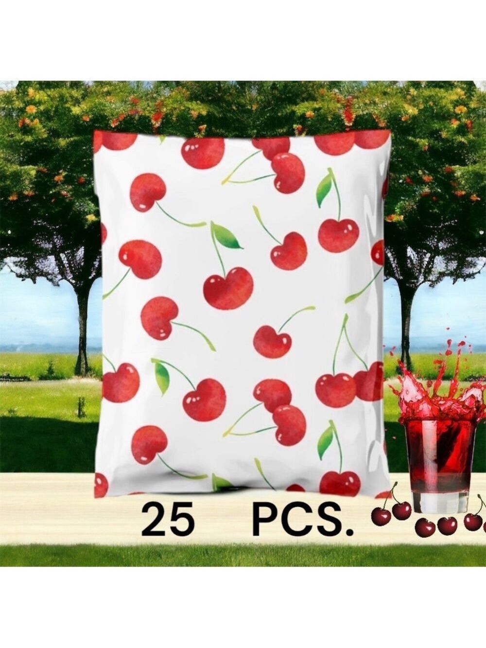 25 10X13 Poly Mailers, Cherry Shipping Envelopes PRICE IS FIRM - Picture 7 of 15